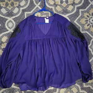 Cato blouse size 22/24 W color purple new with tags
